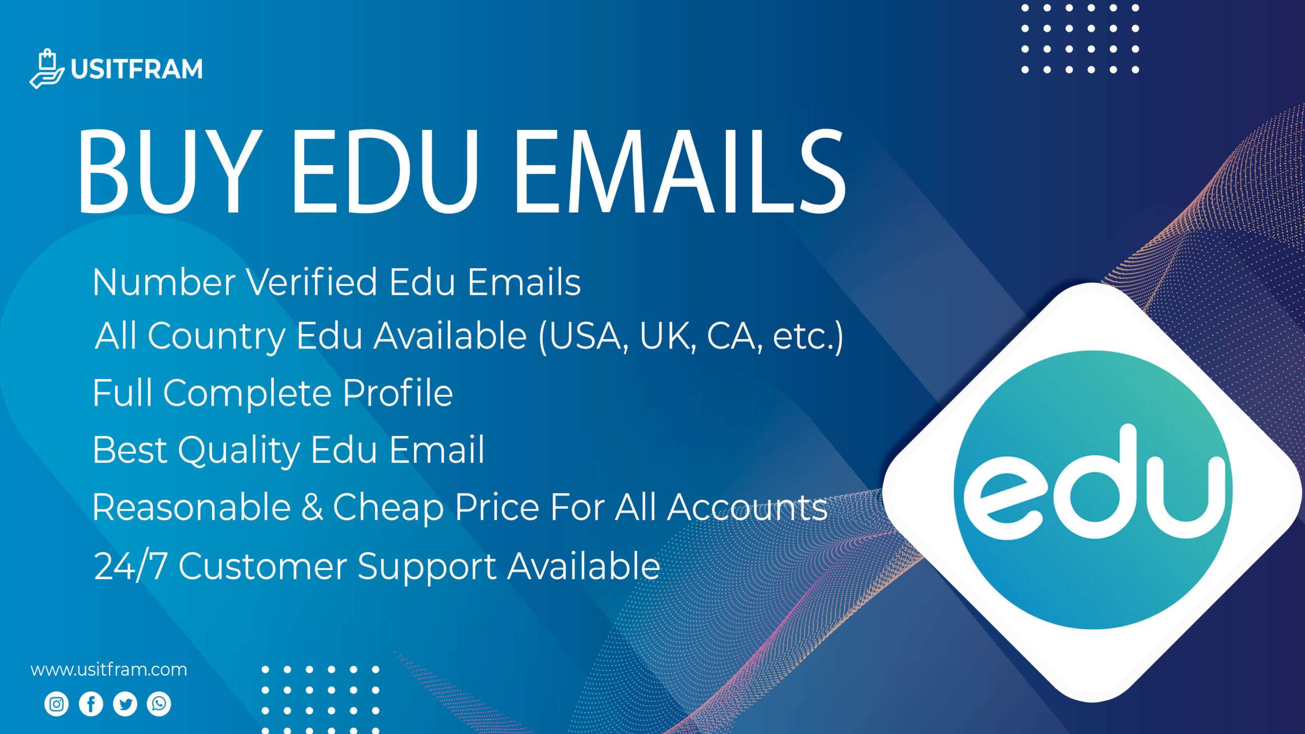 Buy Edu Emails - NEW/OLD 100% Verified and Best Quality 