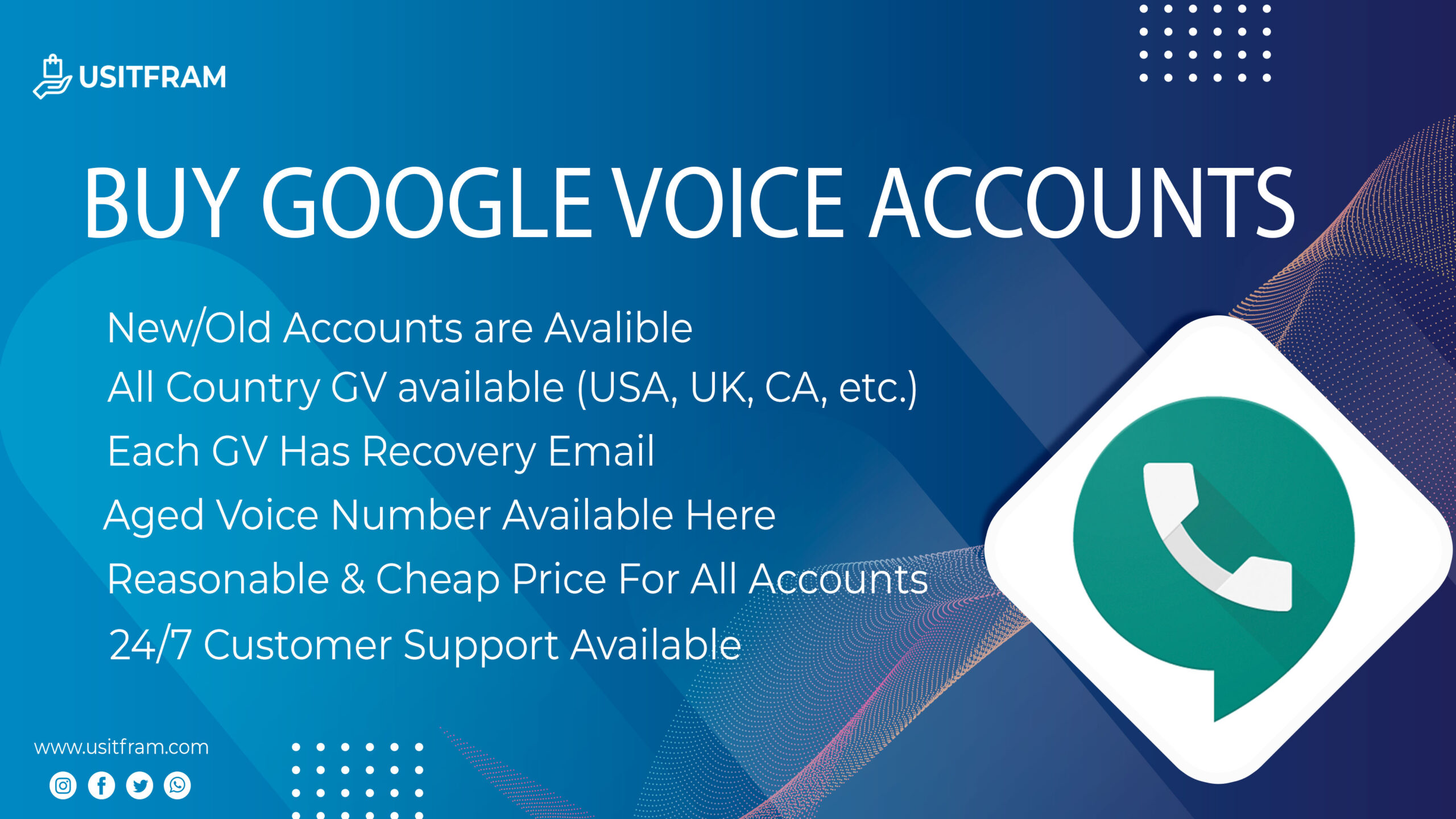 Buy Google Voice Accounts - NEW/OLD 100% Safe &amp; Good GV