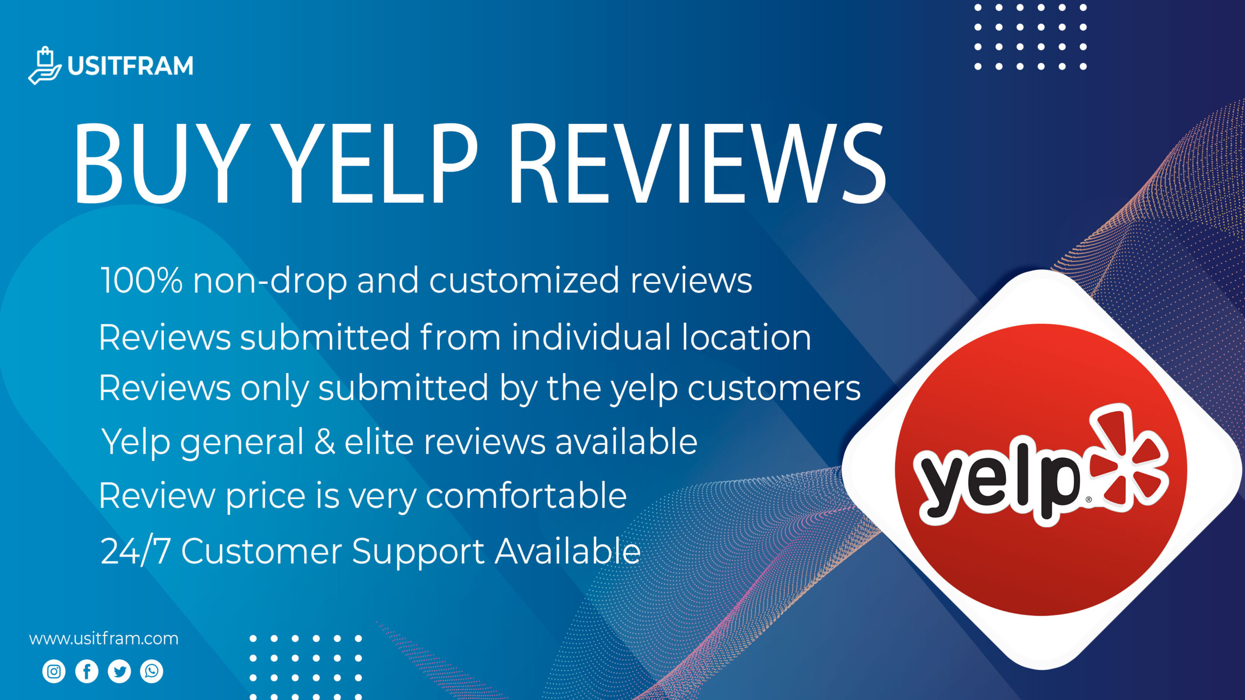 Buy Yelp Reviews or Elite Yelp Reviews -100% safe, Permanent